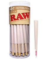 RAW Cones Organic King Size | 64 Pack | Pre Rolled Rolling Paper with Tips & Packing Sticks Included