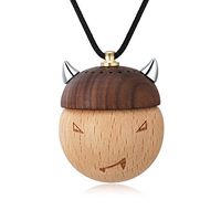 Car Perfume, FreSky Car Freshener Diffuser Retro Handmade Wooden Hanging Car Ornaments Demon Shape Car Aroma for Vehicle Bedroom Office