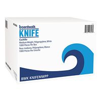Boardwalk KNIFEMWPP Mediumweight Polypropylene Cutlery, Knife, White (Case of 1000)