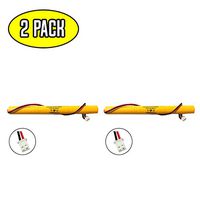 (2 Pack) Ni-CD AA 3.6v 800mah Exit Sign Emergency Light Battery Pack Replacement Atlight 24-4009 GP3600GR OSA191 Lithonia Exell EBE-4 3.6v 600mah NiCad