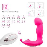 Sekswj 100% High Quality Whisper Quiet Wearable Clǐtorial Stǐmulator Remote Famale Vibrador Underwear G Spotter Wand Mássager for Women Wireless 12 Frequency Modes Discreet Package