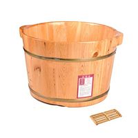 Footbath，Solid Wood Natural Thicken Foot Basin，Foot Basin Wooden Bucket，Foot Spa Wooden Tub，Solid Wood Foot Basin，Foot Bath Tub，Wooden Wash Basin