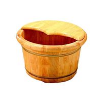 Foot Soaker Tub,Wooden Foot Soak Tub Footbath,Wooden Foot Bath Barrel Wooden Household Durable Health Foot Washing Bucket Foot Tub Solid Wood Foot Bath (Size : 26cm Hight)