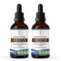 Hibiscus Tincture Alcohol-Free Liquid Extract, Organic Hibiscus (Hibiscus Sabdariffa) Dried Flower (2x4 FL OZ)