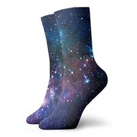 WEEDKEYCAT Gorgeous Cosmic Sky Adult Short Socks Cotton Classic Socks for Mens Womens Yoga Hiking Cycling Running Soccer Sports