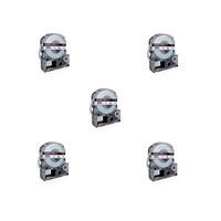 Prestige Cartridge 5 x E-AS18KW 18 mm x 8 m Label Tape for LabelWorks Printing Machine - Black on White (Pack of 5)