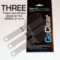 GoClear, Tear-off Lens Replacement Stack for the GoPro Hero3, 3+, Or Hero4, 3 pack