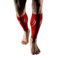 +MD Calf Compression Sleeves for Men and Women Leg Support Sleeve for Running Sports Pain Relief Red Large