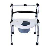 AIAIⓇ Foldable Bath Stools - Toilet seat Height Adjustable Strong Construction Rubber Feet Durable Support Non Slip Stability for Wet Room Elderly Disabled Pregnant Woman Child