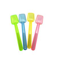 Honbay 100PCS Assorted Color 3.74 Inch Mini Plastic Shovel Spoons Perfect For Sampling Tasting or Taste Testing Frozen Desserts Ice Cream Cereal Yogurt Cake Pie or any Food You Desire