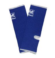Muay Thai Boxing Ankle Wrap Support (NationMan) Blue with White Trim
