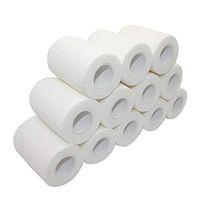 COMOmed Self Adherent Cohesive Bandage Latex FDA Approved 3"x5 Yards First Aid Bandages Stretch Sport Athletic Wrap Vet Tape for Wrist Ankle Sprain and Swelling,White(12 Rolls)