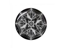 EMF Transformation Emblem Stickers - Large Buttons (1 1/2 inches) (White on Black)