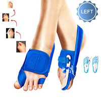 PXQ Bunion Corrector Three-Dimensional Bunion Splints and Big Toe Straighteners Night Time Toe Separators Unisex Hallux Valgus Splints for Bunion Relief,Blue,LeftL