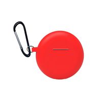 ErYao for Freebuds 3 Silicone Case Cover, Slim Fit Protective Cover Skin with Carabiner, Soft Shockproof, Anti-Scrape (Red)