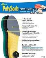 Spenco Polysorb Cross Trainer Max Cushioning, Adult Size 1