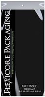 Black Bulk Wrap Pom Pom Tissue Paper 15 Inch X 20 Inch - 100 Ct-Flexicore Packaging®