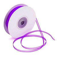 Ben Collection 1/8" X 50 Yard Plain Organza Ribbon Art & Sawing Craft Party Favor Gift Wrapping (Purple)