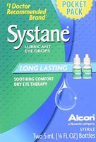 Systane Long Lasting Lubricant Eye Drops, Pocket Size Twin Pack, 5-mL Each