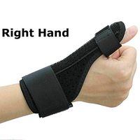 Ezonedeal Thumb Spica Splint- Thumb Brace for Arthritis or Soft Tissue Injuries, Lightweight and Breathable, Stabilizing and not Restrictive, Fits Both Hands, Solid Product Left & Right (Right)