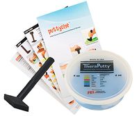 TheraPutty Antimicrobial Exercise Putty Blue - Firm 4 OZ + Puttycise Peg Turn TheraPutty Exercise Tool + Manual Bundle