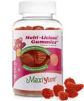 Maxi-Health Chewable Multivitamin Gummy - Ideal Daily Multi-Vitamin Supplement for Kids | Soft, Natural Flavors, Organic Sweeteners, Kosher | Cherry Flavor