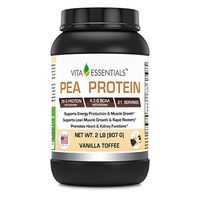 Vita Essentials Pea Protein Powder, Vanilla Toffee Flavor, 2 Pound