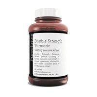 Double Strength Turmeric - Massive 1000mg x 180 Tablets - 200% More Turmeric and Natural Levels of The Potent Curcumin per Tablet - and 5mg Black Pepper Extract for 300% Increased Absorption.SKU:Turm