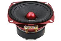 DS18 PRO-X4.4BM Loudspeaker - 4", Midrange, Red Aluminum Bullet, 200W Max, 100W RMS, 4 Ohms - Premium Quality Audio Door Speakers for Car or Truck Stereo Sound System (1 Speaker)