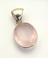 Sterling Silver Rose Quartz Pendant Jewellery No.3170