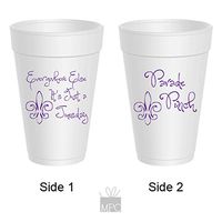Mardi Gras Styrofoam Cups - Everywhere Else It's Tuesday