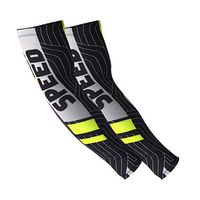 1 Pair Riding Climbing Fishing Breathable Cooling Arm Sleeves Cover Wrap Guard for Sun Protection - Black Green M