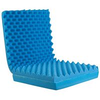 Egg Crate Sculpted Foam Seat Cushion with Full Back, Blue