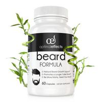 Optimal Effects Beard Growth Supplement For Men - With Natural Vitamins For Fuller, Thicker and Manlier Beard Growth - Made with Beard Growth Biotins For Faster Facial Hair Growth - 60 Veggie Capsules