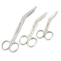 LAJA IMPORTS Lot of 3 Lister Bandage Scissors 3.5" 5.5" 7.25" Stainless Steel