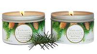 Victoria's Lavender Frasier Fir Scented Candles | Essential Oil Aromatherapy Soy Wax Candle (2 Pack)