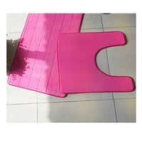 GHHZZQ Bathtub Mat Non-Slip Absorbent Blended 50x60cm U Type Toilet Pad 50x80cm Rectangular Bathroom Rugs Ottomans, 8 Colors, 1.2 cm Thick (Color : A, Size : 50x60cm+50x80cm)