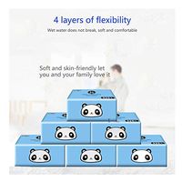 6 Packs Pumping Toilet Paper towel,100g per Pack Thickened Soft Toilet, 4 Ply Comfort Care Bath Tissue Paper, Household Bamboo Pulp Tissue Skin-Friendly Littay