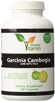 Miracle Vitamin Garcinia Cambogia Extract Natural Appetite Suppressant and Weight Loss Supplement (180)