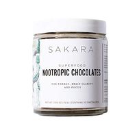 Sakara Nootropic Chocolates w/L-Theanine, Lion's Mane & Gotu Kola for Brain Boost 30ct