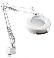 Luxo 16350LG IFM Magnifier, 30" External Spring Arm, 3-Diopter, Edge Clamp, Light Grey