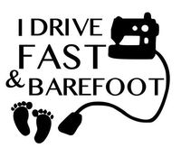 Home Grown Claremore I Drive Fast and Barefoot | Vinyl Sticker Decal | 5.65" Width X 4.52" Height | Black HGC0848