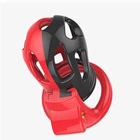 New Male Protective Briefs Çhástîty Device with 4 Rings Incontinence Underwear for Men (Black + Red)