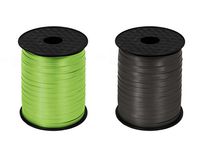 2pcs 500yrds Curling Ribbon, Gift Wrapping, Balloon, Floral, Thank You, Decorative Ribbon (Lime Green + Black)