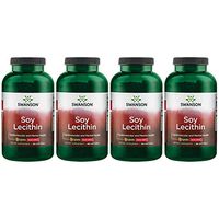 Swanson Soy Lecithin Non-GMO 1.2 g 180 Sgels 4 Pack