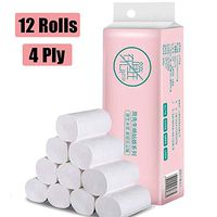 Toilet Tissue Paper, 12 Rolls Toilet Paper 4-ply Bath Tissue, Silky & Smooth Soft Professional Series Premium for Home Hotel Public Kitchen Toilet Tissue, Strong and Highly Absorbent Hand Towels