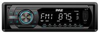 Universal Car Stereo Headunit Receiver - 12V Single DIN Style Digital Automobile Indash Radio System w/ MP3, USB, SD, AUX, RCA, AMFM Radio - Remote Control, Power Wiring Harness - Pyle PLR44MU (Black)