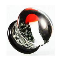 Mushroom Glass Ear Plug Gauge Earring Piercing Expander Glow in The Dark Ear Flesh Tunnel Piercing Jewelry (Mushroom, 8mm)