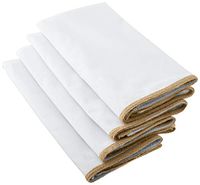 SARO LIFESTYLE 4-Piece Square Napkin, 20-Inch, White