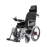 Qi Peng Electric Wheelchair, Wheelchair for The Elderly, Four-Wheeled Wheelchair, Folding and Reclining, Load 100kg, EPBS Brake System Wheelchair (Color : A)